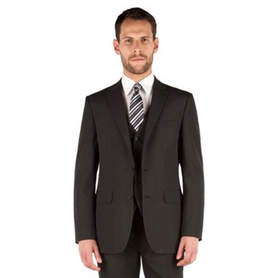 The Collection Black stripe regular fit 2 button suit jacket